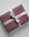 Geschenkpapier - Streifen - rot/blau - Nr. 241