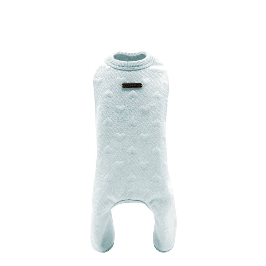 Cuddles Jumpsuit für Hunde mit kleinen Herzen — Süße und winterlicher Komfort