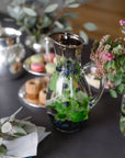 Krug "Johnny" mundgeblasenes Kristallglas mit Platinrand,30 cm