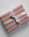 Geschenkpapier - Streifen lila/orange - Nr. 224