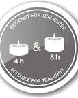 Teelicht 2er Set "Hirsch Tiu" H 8 cm matt-schwarz