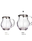 Krug "Olivia" mundgeblasenes Kristallglas mit Platinrand,17 cm