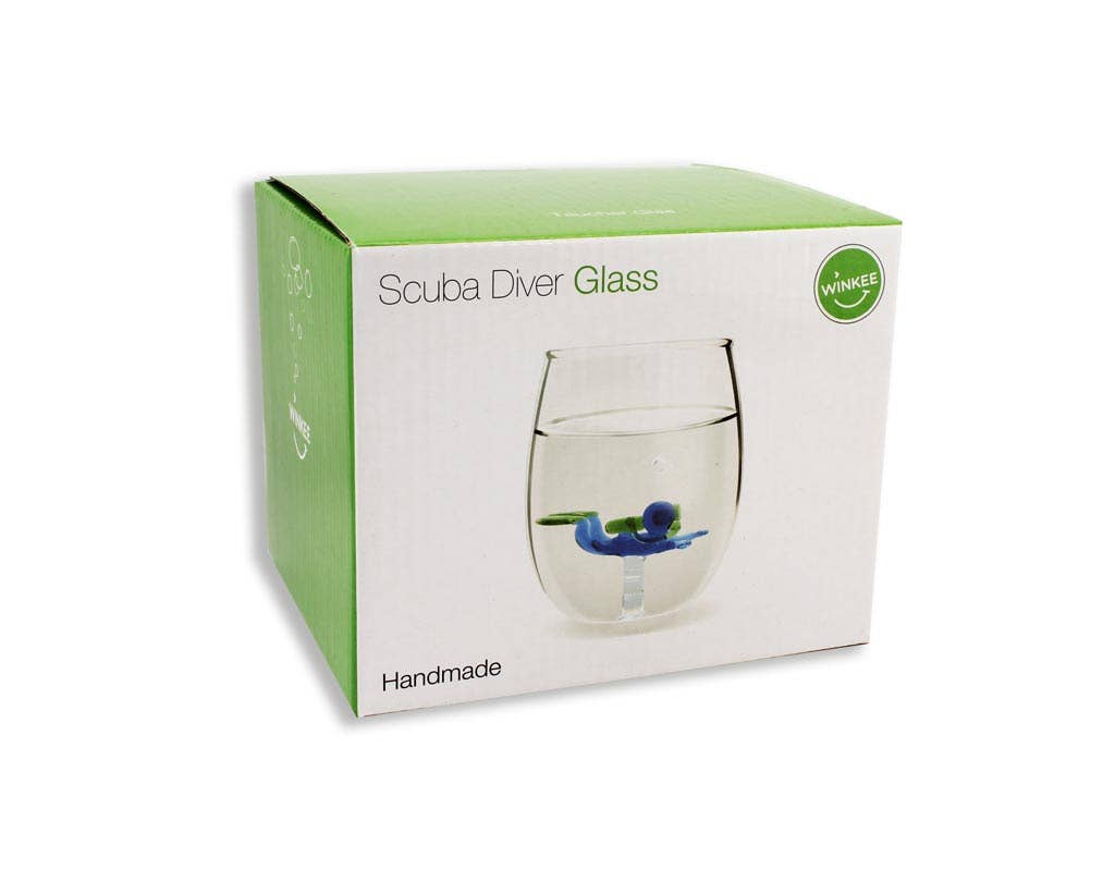Handgemachtes Trinkglas "Taucher"