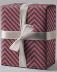 Geschenkpapier - Streifen - rot/blau - Nr. 241