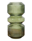 Vase aus grünem Glas Ø12x25 cm