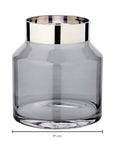 Vase "Gabi "(Ø 17 cm, Höhe 19 cm), dunkles Kristallglas