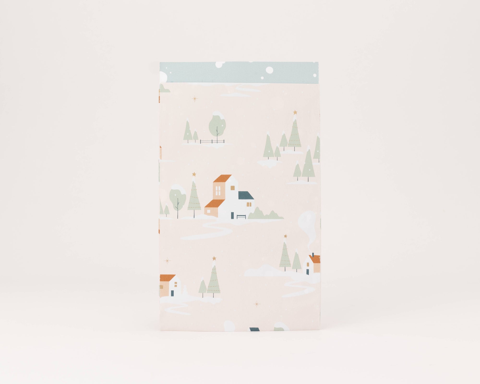 Papiertüten Winterdorf, rosa (Weihnachten)