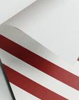 Geschenkpapier - Streifen rot/weiß - Nr. 226