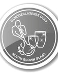 Vase "Gabi" Mundgeblasenes Kristallglas mit Platinrand