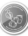Flaschenkühler "Reuben" Mundgeblasenes Kristallglas mit Silberrand