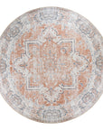 Havana Rug - Runder Teppich in Orange und Blau\ nØ 200 cm