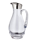 Krug "Johnny" mundgeblasenes Kristallglas mit Platinrand,30 cm