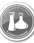 Krug "Olivia" mundgeblasenes Kristallglas mit Platinrand,17 cm