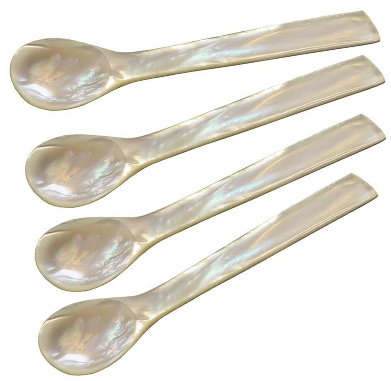 Perlmuttlöffel - Kaviarlöffel - Eierlöffel, 4er Set