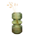 Vase aus grünem Glas Ø12x25 cm