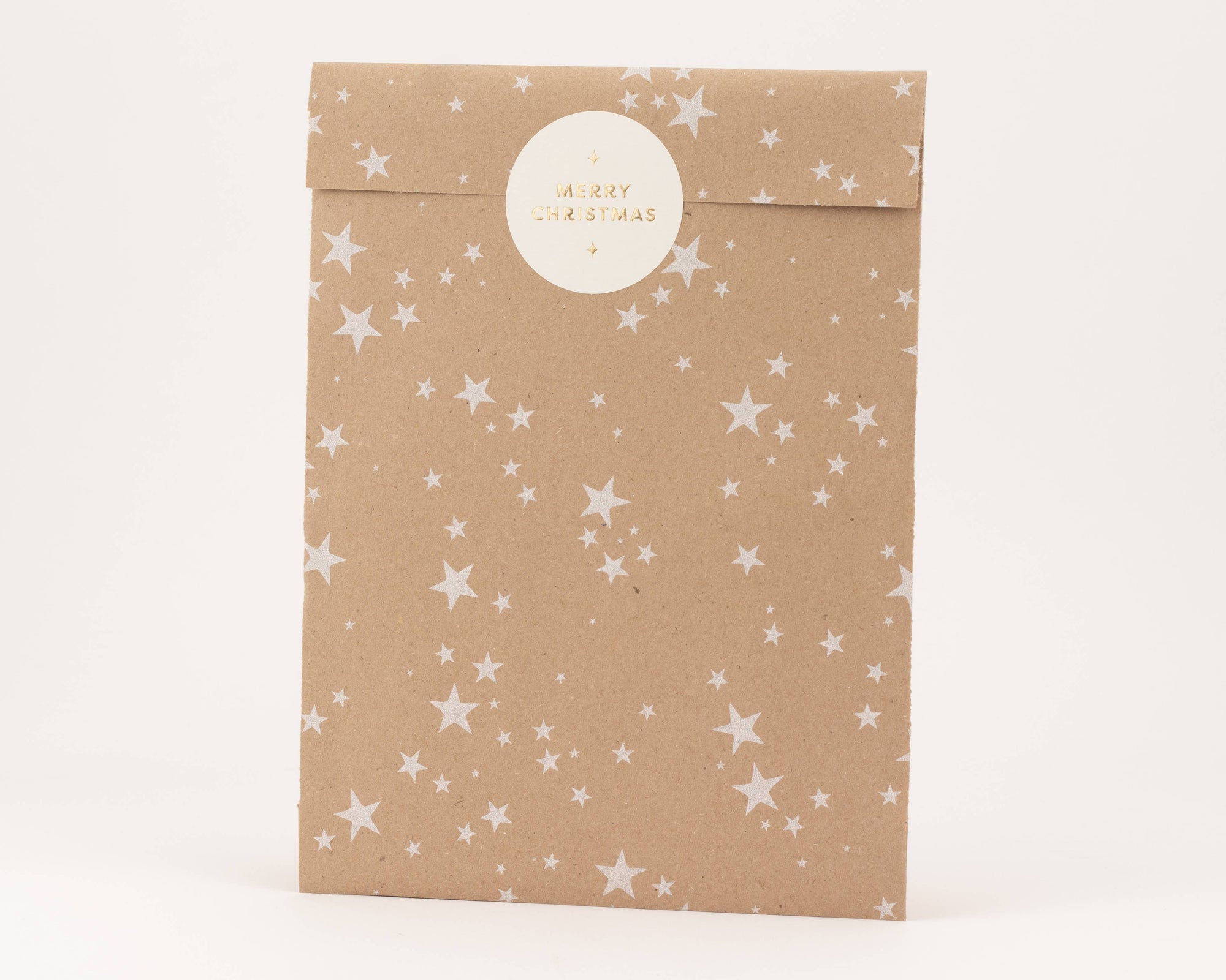 Papiertüten Stars, Kraft (Weihnachten)