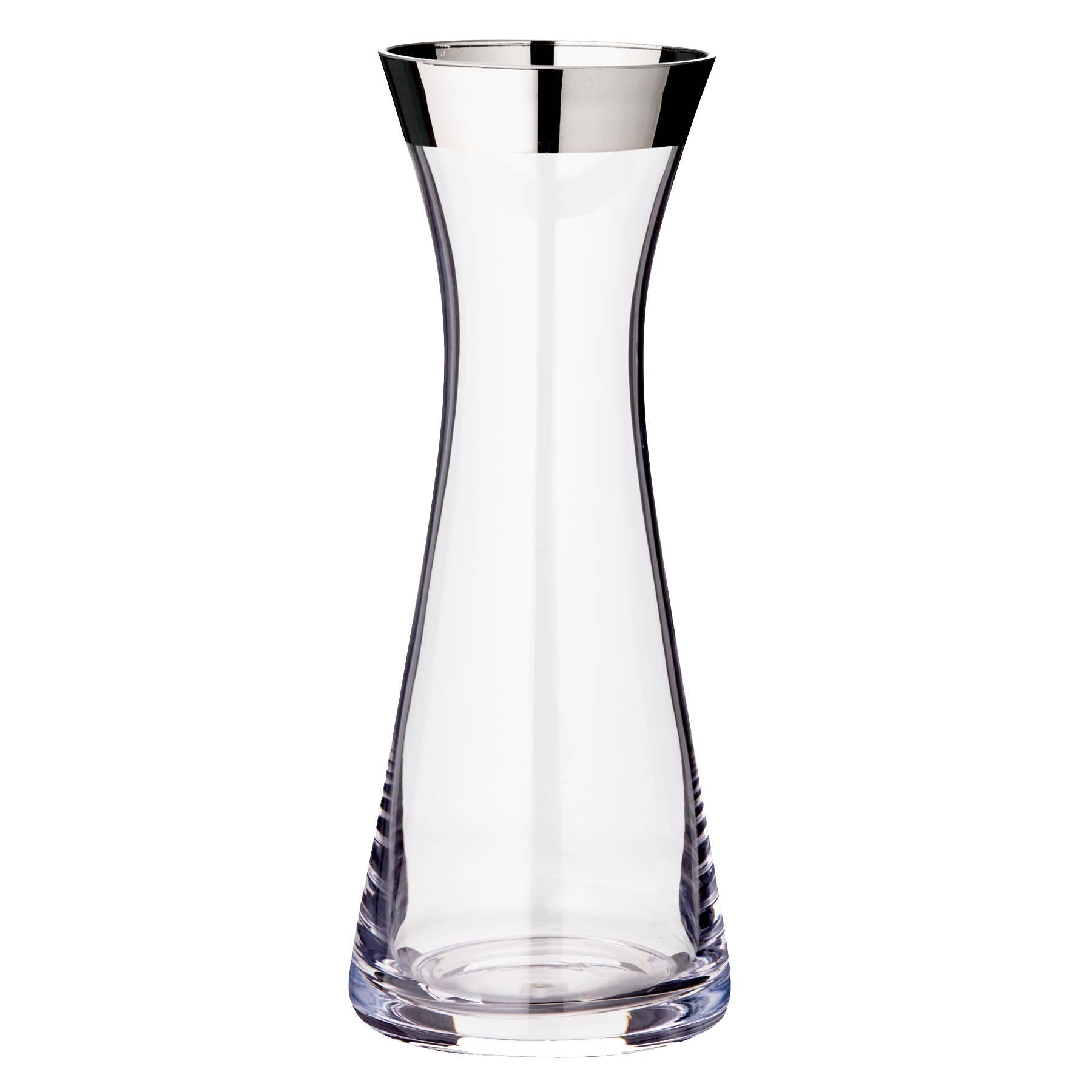 Karaffe "Hendrik" mundgeblasenes Kristallglas mit Platinrand