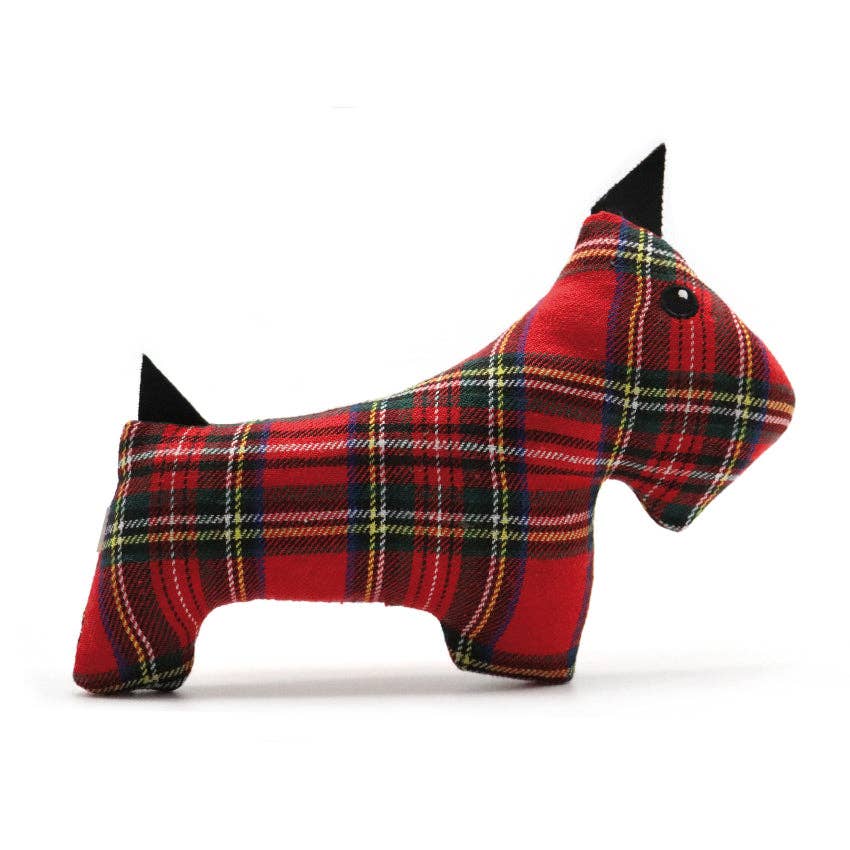 Weihnachts-Hundespielzeug aus Schottenstoff mit internem Sound