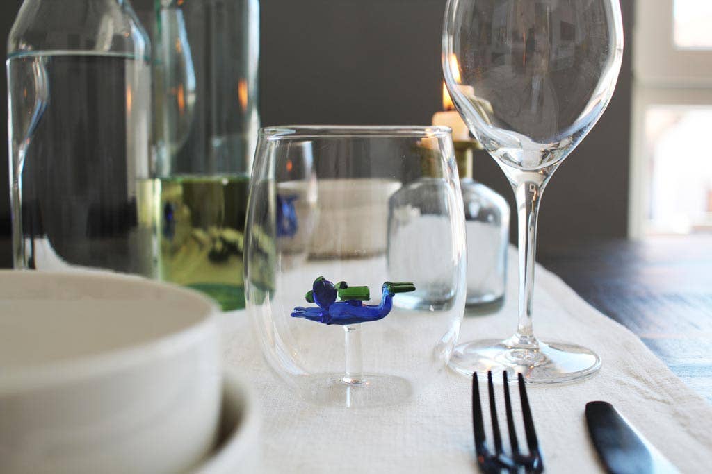 Handgemachtes Trinkglas "Taucher"