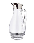 Krug "Johnny" mundgeblasenes Kristallglas mit Platinrand,30 cm