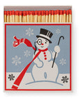 Schneemann | Quadrat - Weihnachts-Sicherheitsstreichhölzer🎄