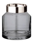 Vase "Gabi "(Ø 17 cm, Höhe 19 cm), dunkles Kristallglas