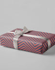 Geschenkpapier - Streifen - rot/blau - Nr. 241