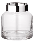 Vase "Gabi" Mundgeblasenes Kristallglas mit Platinrand