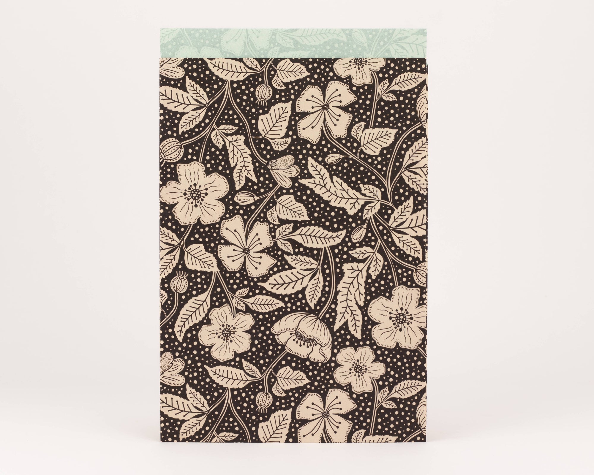 Papiertüten Mohnblüten, Schwarz / Minze