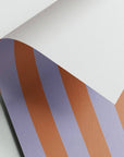 Geschenkpapier - Streifen lila/orange - Nr. 224