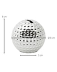 Spardose Sparbüchse "Golfball" edel versilbert