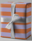 Geschenkpapier - Streifen lila/orange - Nr. 224