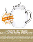 Teekanne aus Glas mit Deckel für 500ml