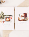 10 Weihnachtskarten Cozy Christmas Set, Strukturpapier (DE)