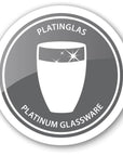 Krug "Johnny" mundgeblasenes Kristallglas mit Platinrand,30 cm