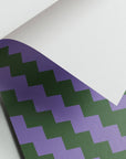 Geschenkpapier - Streifen - lila/grün - Nr. 242
