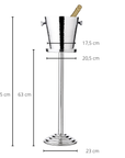 Sektkühler Capri mit Ständer gehämmert H 83cm