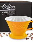 Kaffeefilter aus Porzellan Gelb