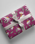 Geschenkpapier - Blumen - Magenta Hintergrund - Nr. 240