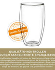 Doppelwandiges Thermoglas (400ml) 2er-Set. ohne Henkel