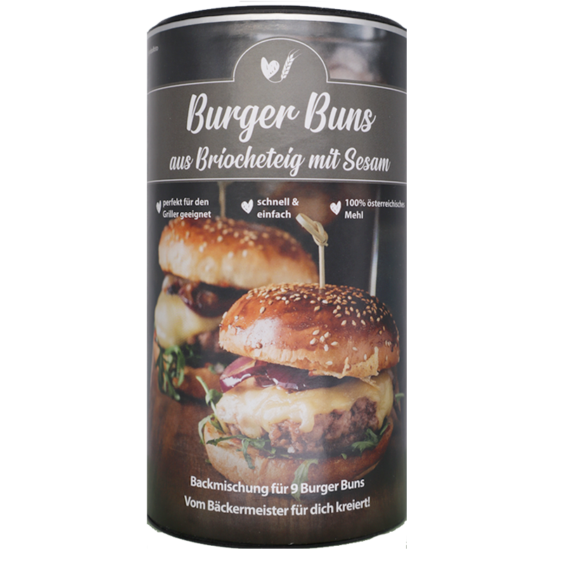 Backmischung "Burger Buns" aus Briocheteig mit Sesam