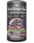 Backmischung "Black Burger Buns" aus Briocheteig mit Sesam