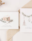 10 Weihnachtskarten Hygge Weihnachten Set, Strukturpapier