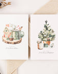 10 Weihnachtskarten Cozy Christmas Set, Strukturpapier (DE)