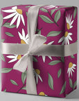 Geschenkpapier - Blumen - Magenta Hintergrund - Nr. 240