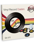 Vinyl Rock Glasuntersetzer 6er Set