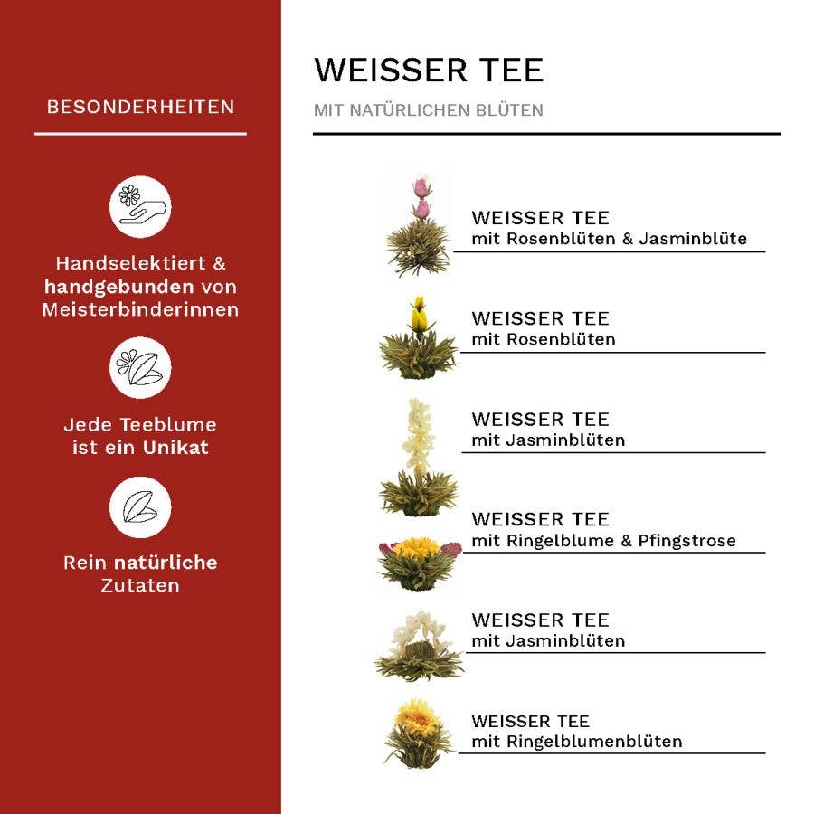 Teeblumen Mix 6er ErblühTee &quot;Weißer Tee&quot;