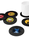 Vinyl Rock Glasuntersetzer 6er Set